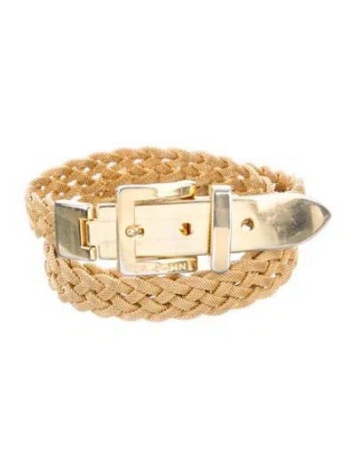 Pre-owned St John Skinny Metal Belt In Gold