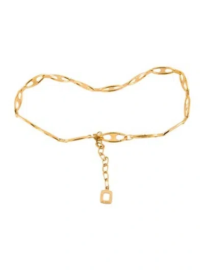 Pre-owned St John Skinny Metal Chain-link Belt