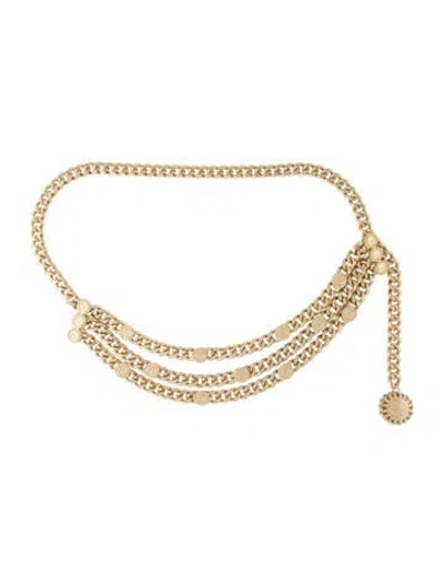 Pre-owned St John Skinny Metal Chain-link Belt W/ Tags In Gold