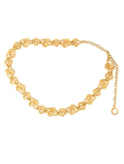 Pre-owned St John Skinny Metal Chain-link Belt W/ Tags In Gold/metallic