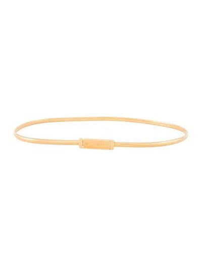 Pre-owned St John Skinny Metal Waist Belt In Gold