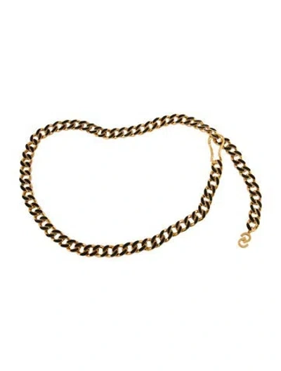 Pre-owned St John Skinny Metal Waist Belt In Multi