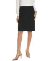 St John St. John Solid Stretch Knit Pencil Skirt In Black