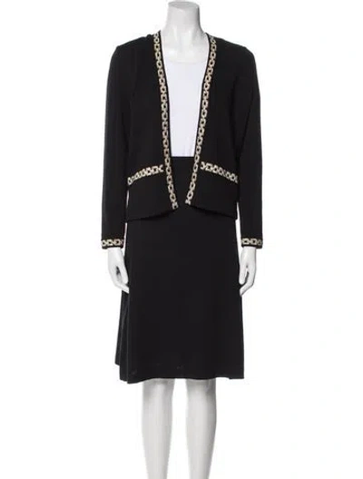 Pre-owned St John Skirt Set In Black