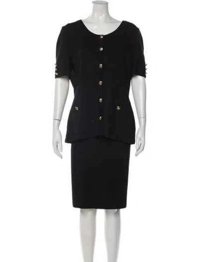 Pre-owned St John Skirt Set In Black