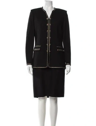 Pre-owned St John Skirt Set In Black