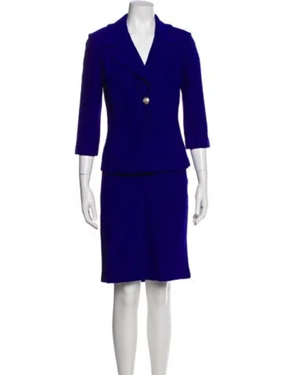 Pre-owned St John Skirt Set In Blue