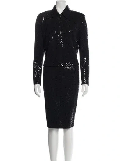 Pre-owned St John Skirt Set In Blue