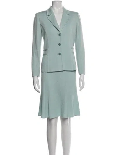 Pre-owned St John Skirt Set In Blue