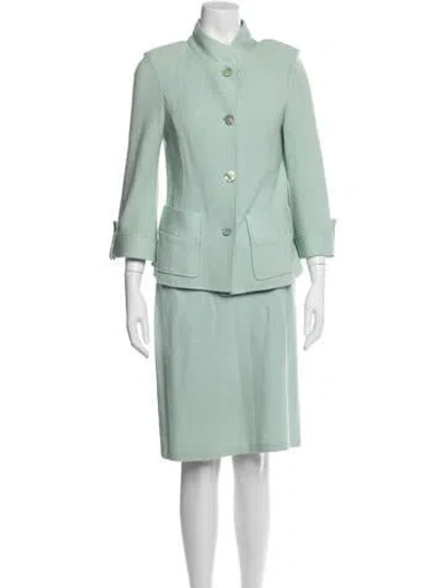 Pre-owned St John Skirt Set In Blue