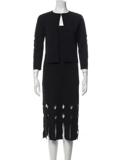 Pre-owned St John Skirt Set In Blue