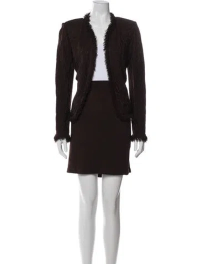Pre-owned St John Skirt Set In Brown