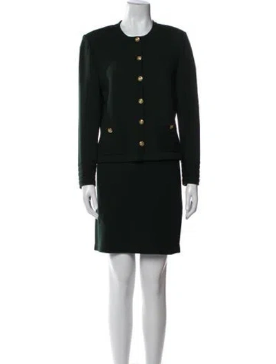 Pre-owned St John Skirt Set In Green