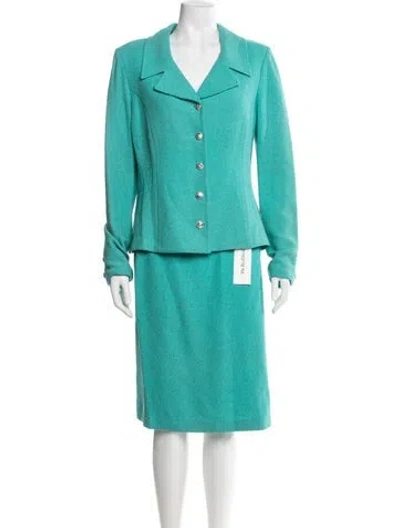 Pre-owned St John Skirt Set In Green