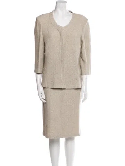 Pre-owned St John Skirt Set In Neutral
