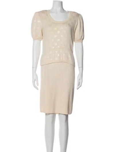 Pre-owned St John Skirt Set In Neutral