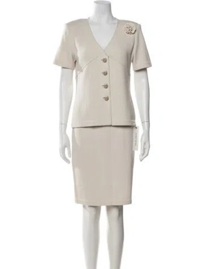 Pre-owned St John Skirt Set In Neutrals