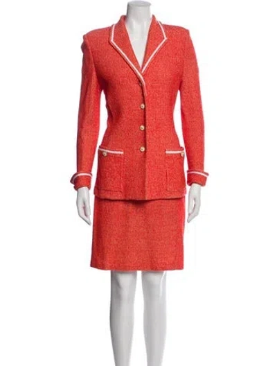 Pre-owned St John Skirt Set In Orange