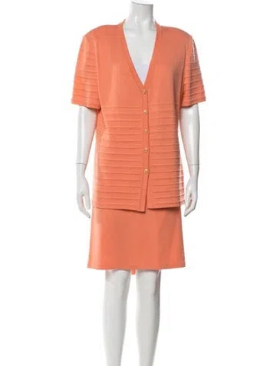 Pre-owned St John Skirt Set In Orange