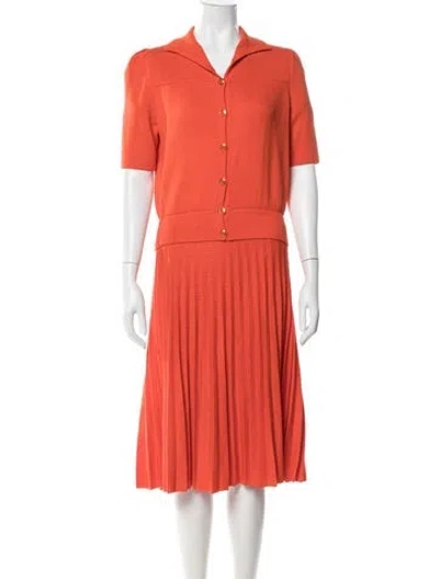 Pre-owned St John Skirt Set In Orange