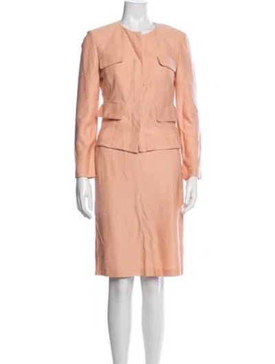 Pre-owned St John Skirt Set In Orange