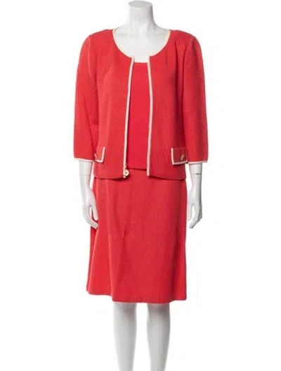 Pre-owned St John Skirt Set In Pink