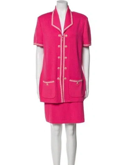 Pre-owned St John Skirt Set In Pink
