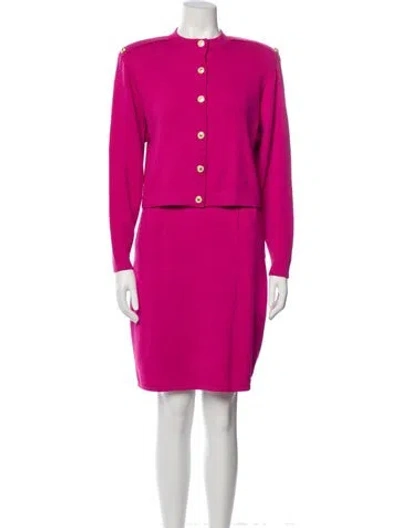 Pre-owned St John Skirt Set In Pink