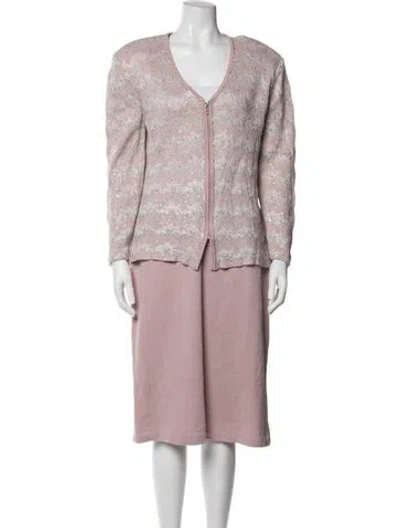 Pre-owned St John Skirt Set In Pink