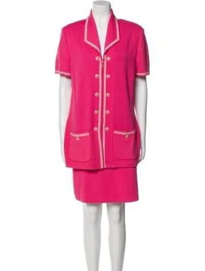 Pre-owned St John Skirt Set In Pink