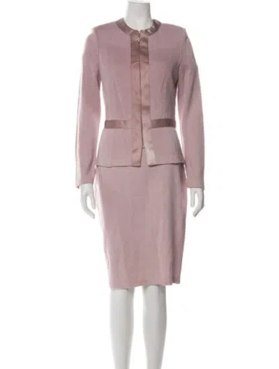 Pre-owned St John Skirt Set In Pink