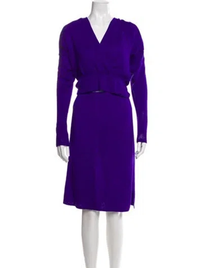 Pre-owned St John Skirt Set In Purple