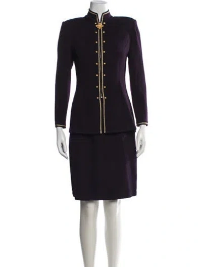 Pre-owned St John Skirt Set In Purple