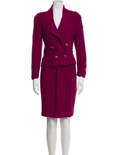 Pre-owned St John Skirt Set In Red