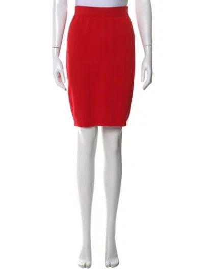 Pre-owned St John Skirt Set In Red