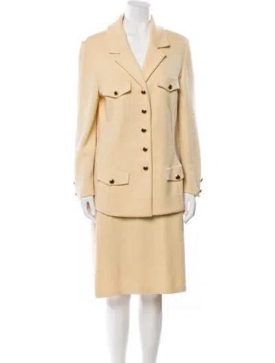 Pre-owned St John Skirt Set In Yellow
