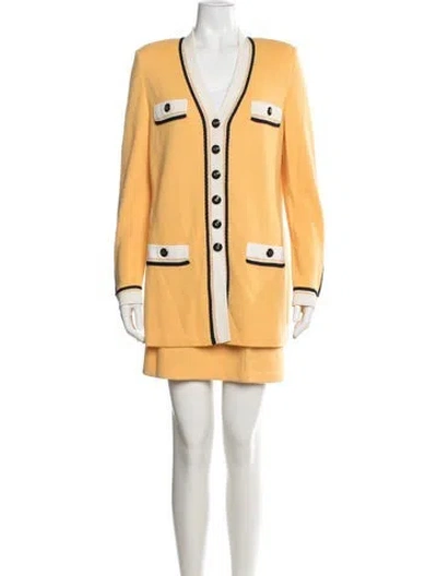 Pre-owned St John Skirt Set In Yellow
