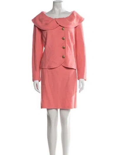 Pre-owned St John Skirt Suit In Pink