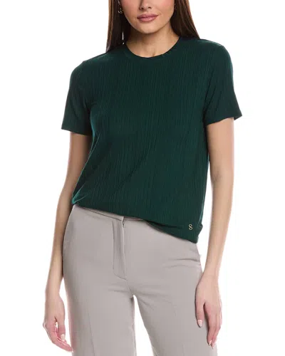 St John St. John Sleek Rib Jersey Knit Top
