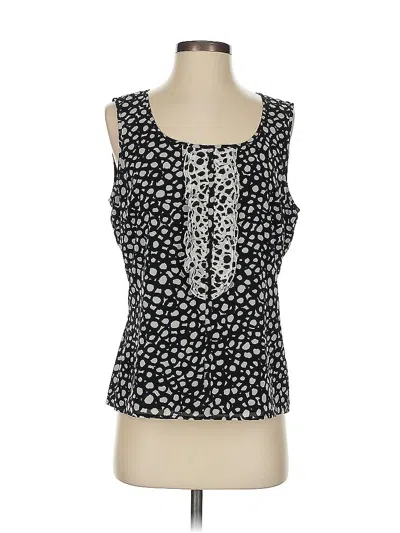 Pre-owned St John Sleeveless Blouse In Black