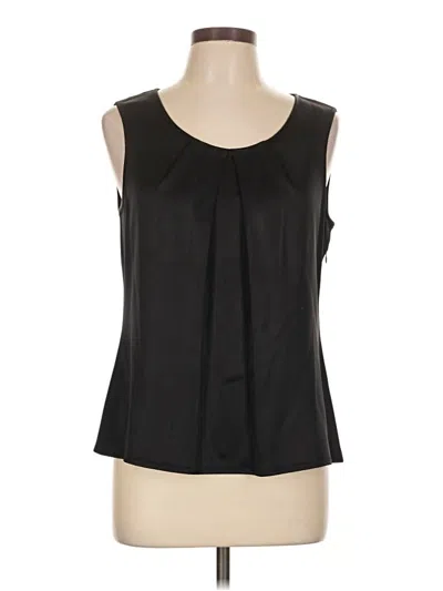 Pre-owned St John Sleeveless Blouse In Black