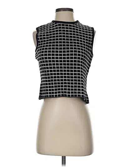 Pre-owned St John Sleeveless Blouse In Black
