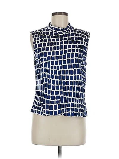 Pre-owned St John Sleeveless Blouse In Blue
