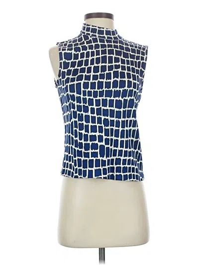 Pre-owned St John Sleeveless Blouse In Blue