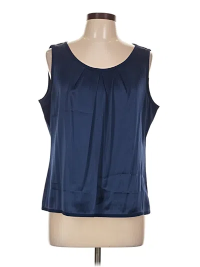 Pre-owned St John Sleeveless Blouse In Blue