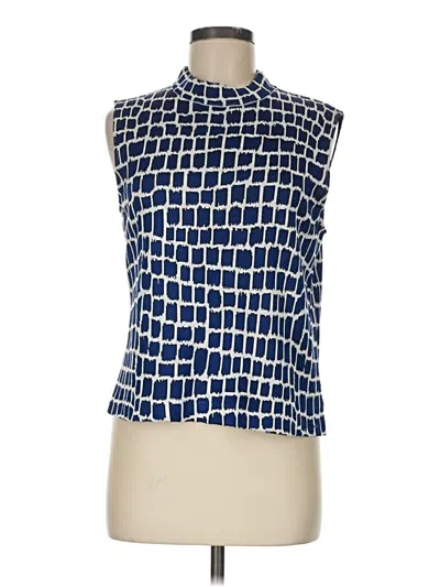 Pre-owned St John Sleeveless Blouse In Blue