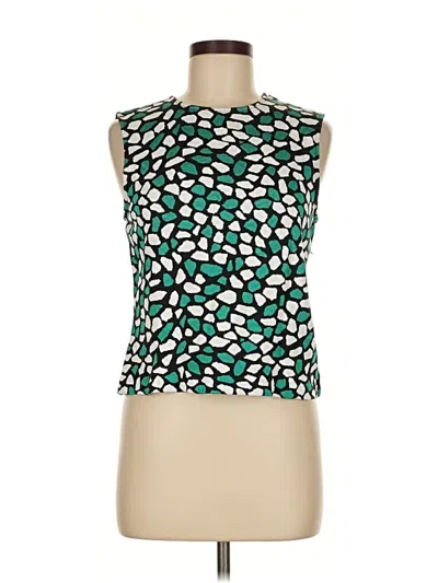 Pre-owned St John Sleeveless Blouse In Green