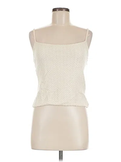 Pre-owned St John Sleeveless Blouse In Ivory