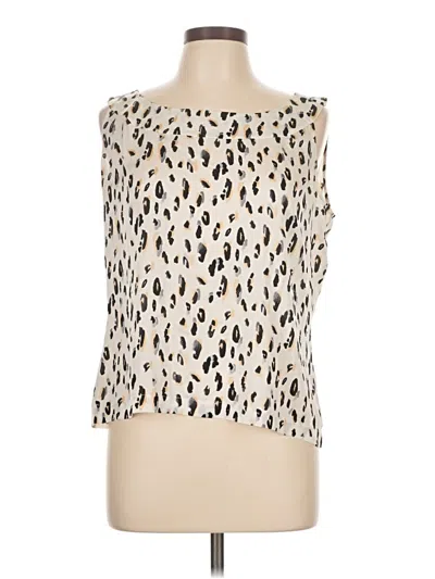 Pre-owned St John Sleeveless Blouse In Ivory