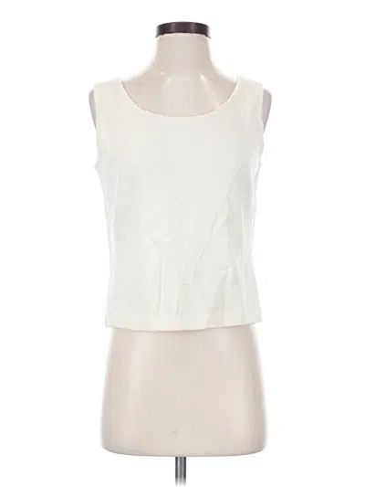 Pre-owned St John Sleeveless Blouse In Ivory